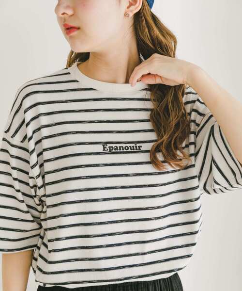 ITEMS URBANRESEARCH（アイテムズ アーバンリサーチ）の「ビンテージライク ボーダーTシャツ（Tシャツ/カットソー・メンズ・カーキ/ベージュ/ホワイト・MEDIUM/LARGE）」の8枚目の写真