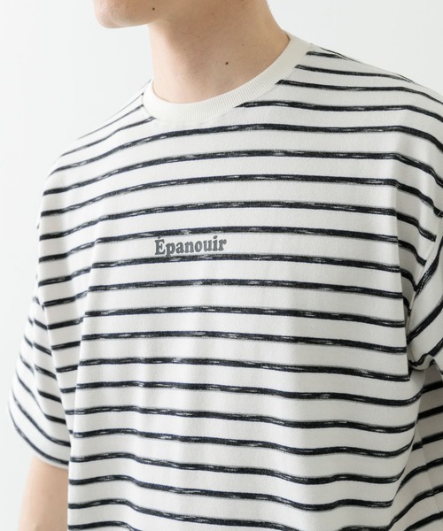 ITEMS URBANRESEARCH（アイテムズ アーバンリサーチ）の「ビンテージライク ボーダーTシャツ（Tシャツ/カットソー・メンズ・カーキ/ベージュ/ホワイト・MEDIUM/LARGE）」の11枚目の写真