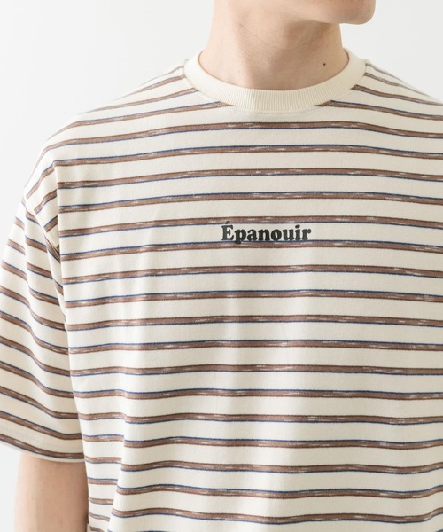 ITEMS URBANRESEARCH（アイテムズ アーバンリサーチ）の「ビンテージライク ボーダーTシャツ（Tシャツ/カットソー・メンズ・カーキ/ベージュ/ホワイト・MEDIUM/LARGE）」の16枚目の写真