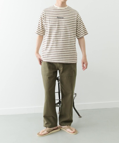 ITEMS URBANRESEARCH（アイテムズ アーバンリサーチ）の「ビンテージライク ボーダーTシャツ（Tシャツ/カットソー・メンズ・カーキ/ベージュ/ホワイト・MEDIUM/LARGE）」の20枚目の写真