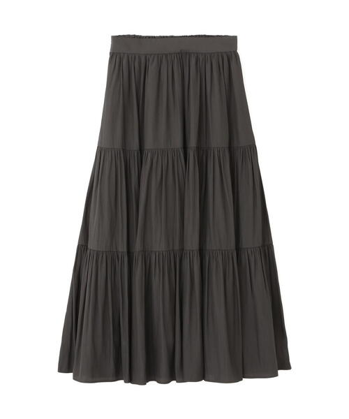 PROPORTION BODY DRESSING(プロポーションボディドレッシング)の「ギャザーティアードスカート / 1215120508(スカート・レディース・ホワイト/ダークグレー/ブラウン・SMALL/MEDIUM)」の4枚目の写真