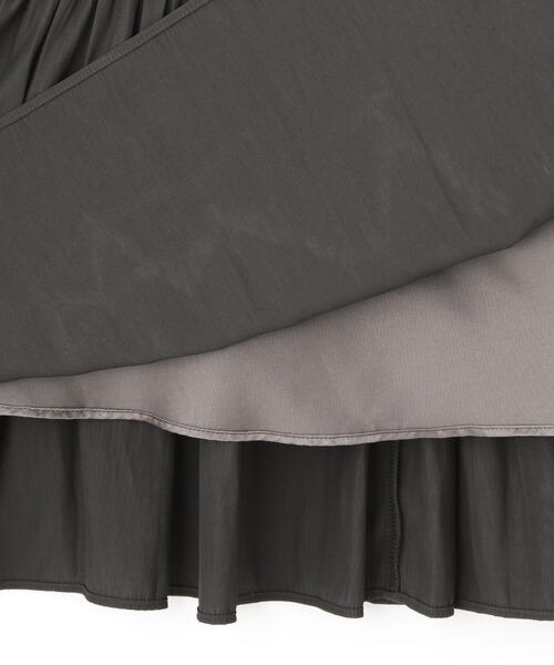 PROPORTION BODY DRESSING(プロポーションボディドレッシング)の「ギャザーティアードスカート / 1215120508(スカート・レディース・ホワイト/ダークグレー/ブラウン・SMALL/MEDIUM)」の8枚目の写真