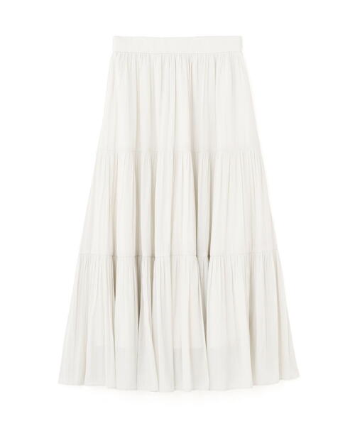 PROPORTION BODY DRESSING(プロポーションボディドレッシング)の「ギャザーティアードスカート / 1215120508(スカート・レディース・ホワイト/ダークグレー/ブラウン・SMALL/MEDIUM)」の10枚目の写真