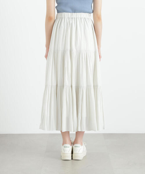 PROPORTION BODY DRESSING(プロポーションボディドレッシング)の「ギャザーティアードスカート / 1215120508(スカート・レディース・ホワイト/ダークグレー/ブラウン・SMALL/MEDIUM)」の16枚目の写真