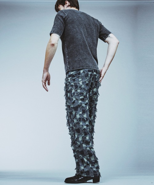 NO ID.（ノーアイディ）の「【NO ID.】Fraise Henry V-Neck T-Shirt / フライス ヘンリー Vネック Tシャツ（Tシャツ/カットソー・メンズ・グレー/ブラック/ホワイト・1/2）」の13枚目の写真