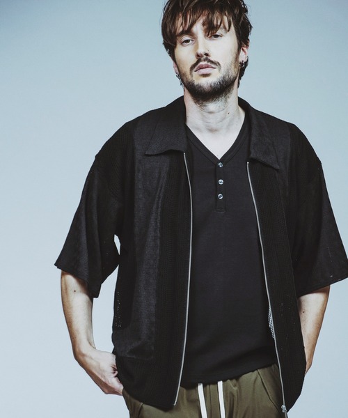 NO ID.（ノーアイディ）の「【NO ID.】Fraise Henry V-Neck T-Shirt / フライス ヘンリー Vネック Tシャツ（Tシャツ/カットソー・メンズ・グレー/ブラック/ホワイト・1/2）」の21枚目の写真