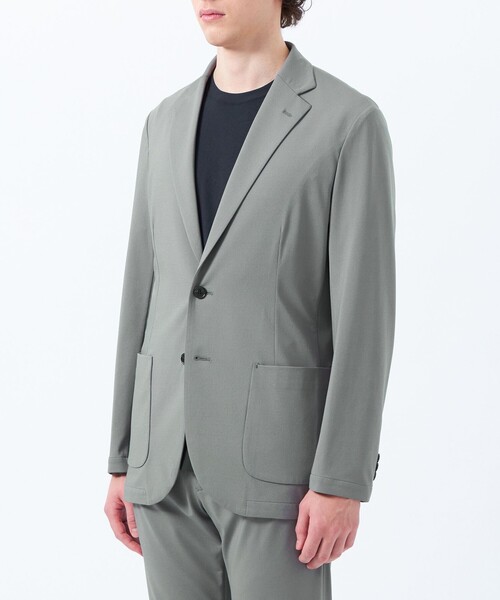 MACKINTOSH PHILOSOPHY(マッキントッシュ フィロソフィー)の「ドライフラットストレッチ ハイパーストレッチメッシュ イージージャケット(テーラードジャケット・メンズ・ブラック/グレー系その他2/ダークネイビー・40/38/42/36)」の8枚目の写真