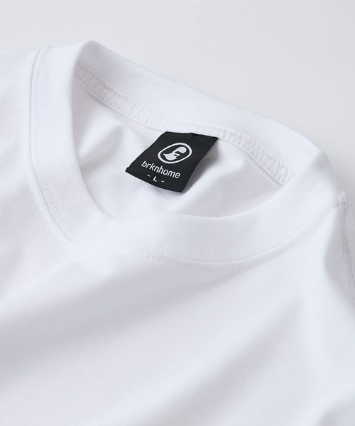 brknhome(ブロークンホーム)の「【BRKNHOME/ブロークンホーム】×【ZERO STAIN/ゼロステイン】コラボ 袖配色 クルーネック Tシャツ(Tシャツ/カットソー・メンズ・ホワイト/ブラック・MEDIUM/LARGE)」の9枚目の写真