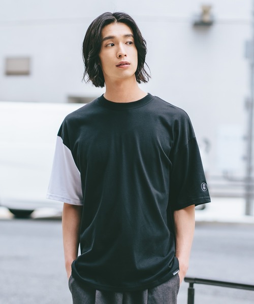 brknhome(ブロークンホーム)の「【BRKNHOME/ブロークンホーム】×【ZERO STAIN/ゼロステイン】コラボ 袖配色 クルーネック Tシャツ(Tシャツ/カットソー・メンズ・ホワイト/ブラック・MEDIUM/LARGE)」の21枚目の写真