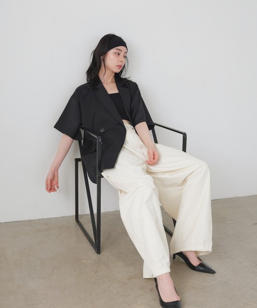 セール】ハーフスリーブテーラージャケット（テーラードジャケット