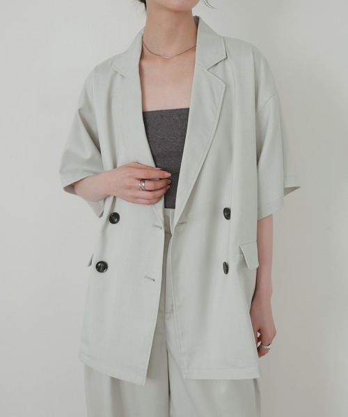 セール】ハーフスリーブテーラージャケット（テーラードジャケット