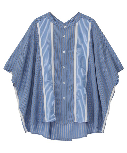 ZUCCa ミックスストライプ 半袖 ブラウス シャツ ZUCCa（ズッカ）の「ミックスストライプ（Tシャツ/カットソー