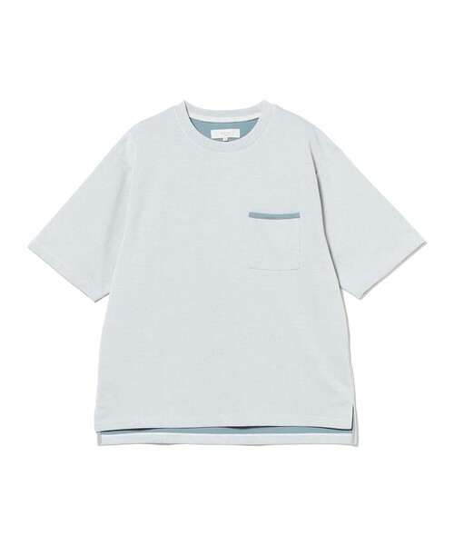 B:MING by BEAMS（ビーミングバイビームス）の「ダブルフェイス クルーネック ポケット Tシャツ（Tシャツ/カットソー・メンズ・ネイビー/ブラウン系その他5/オフホワイト・SMALL/MEDIUM/LARGE/X-LARGE）」の2枚目の写真