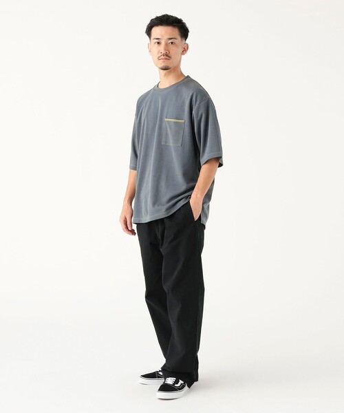 B:MING by BEAMS（ビーミングバイビームス）の「ダブルフェイス クルーネック ポケット Tシャツ（Tシャツ/カットソー・メンズ・ネイビー/ブラウン系その他5/オフホワイト・SMALL/MEDIUM/LARGE/X-LARGE）」の5枚目の写真