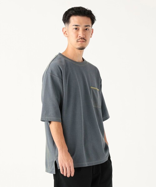 B:MING by BEAMS（ビーミングバイビームス）の「ダブルフェイス クルーネック ポケット Tシャツ（Tシャツ/カットソー・メンズ・ネイビー/ブラウン系その他5/オフホワイト・SMALL/MEDIUM/LARGE/X-LARGE）」の6枚目の写真