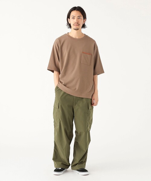 B:MING by BEAMS（ビーミングバイビームス）の「ダブルフェイス クルーネック ポケット Tシャツ（Tシャツ/カットソー・メンズ・ネイビー/ブラウン系その他5/オフホワイト・SMALL/MEDIUM/LARGE/X-LARGE）」の8枚目の写真