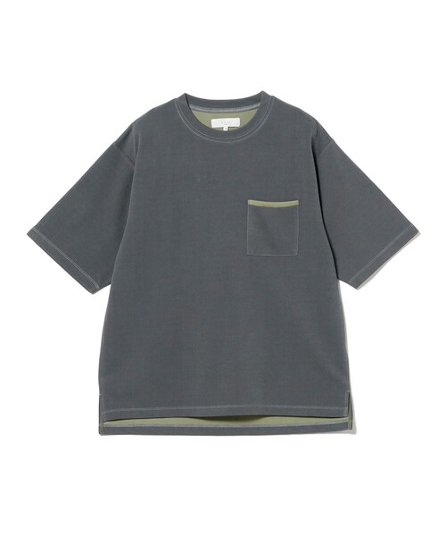 B:MING by BEAMS（ビーミングバイビームス）の「ダブルフェイス クルーネック ポケット Tシャツ（Tシャツ/カットソー・メンズ・ネイビー/ブラウン系その他5/オフホワイト・SMALL/MEDIUM/LARGE/X-LARGE）」の17枚目の写真