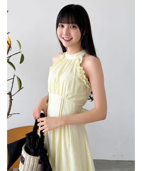 dazzlin（ダズリン）の「アメスリフリルシェイプワンピース（ワンピース・レディース・ブラウン/オフホワイト/イエロー・SMALL/MEDIUM）」の20枚目の写真