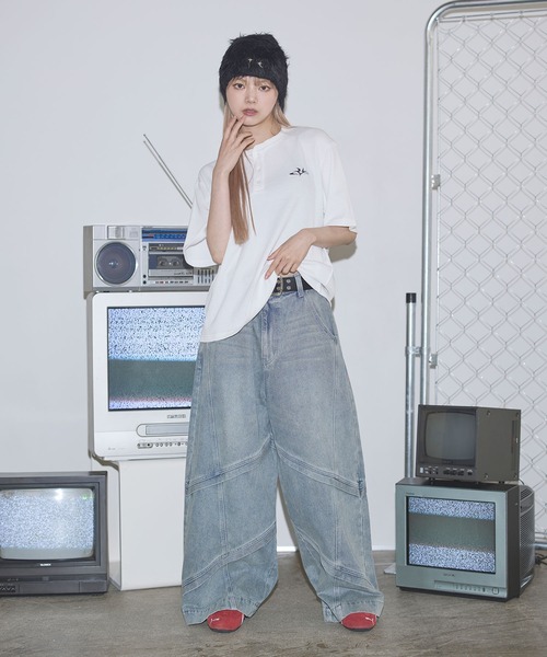 MSG（エムエスジー）の「ドライワッフル刺繍ロゴヘンリーネックハーフスリーブTシャツ サーマル【UNISEX】（Tシャツ/カットソー・メンズ・アイボリー/ブラック/ワイン/ホワイト/グリーン/チャコール/カモフラージュ・S/M/L/XL）」の13枚目の写真