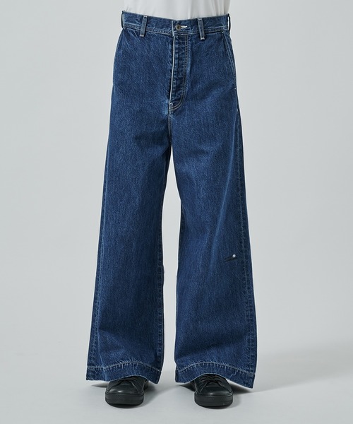 SHAREEF（シャリーフ）の「【SHAREEF】BAGGY DENIM（デニムパンツ・メンズ・ブラック/インディゴブルー・1/2）」の5枚目の写真