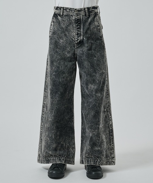 SHAREEF（シャリーフ）の「【SHAREEF】BAGGY DENIM（デニムパンツ・メンズ・ブラック/インディゴブルー・1/2）」の16枚目の写真