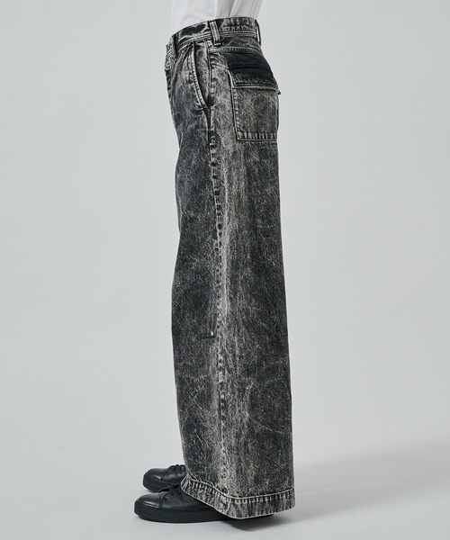 SHAREEF（シャリーフ）の「【SHAREEF】BAGGY DENIM（デニムパンツ・メンズ・ブラック/インディゴブルー・1/2）」の17枚目の写真