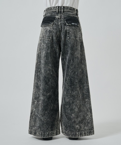 SHAREEF（シャリーフ）の「【SHAREEF】BAGGY DENIM（デニムパンツ・メンズ・ブラック/インディゴブルー・1/2）」の18枚目の写真