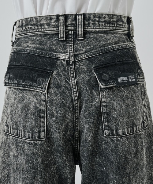 SHAREEF（シャリーフ）の「【SHAREEF】BAGGY DENIM（デニムパンツ・メンズ・ブラック/インディゴブルー・1/2）」の19枚目の写真