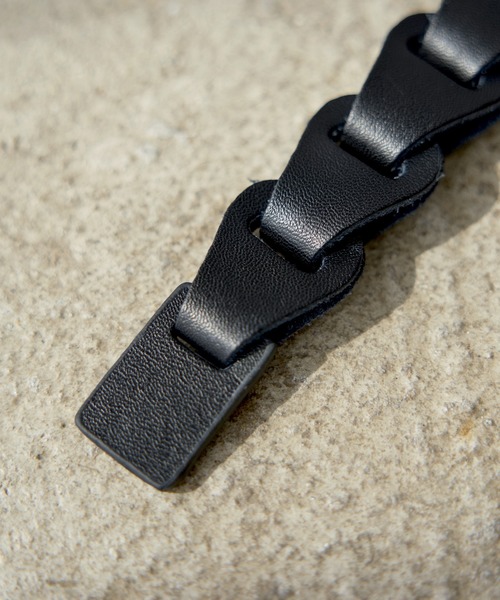 ETELIO(エテリオ)の「本革サークルパーツレザーベルト(ベルト・メンズ・ブラック・F)」の9枚目の写真