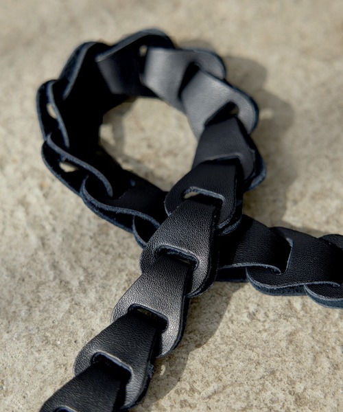 ETELIO(エテリオ)の「本革サークルパーツレザーベルト(ベルト・メンズ・ブラック・F)」の7枚目の写真