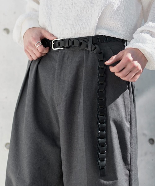 ETELIO(エテリオ)の「本革サークルパーツレザーベルト(ベルト・メンズ・ブラック・F)」の22枚目の写真