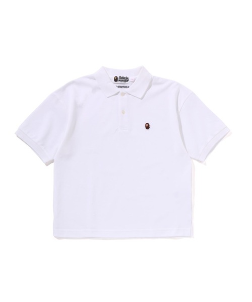 BAPE 93番 ホワイトポロシャツ A BATHING APE ポロシャツ LARGE HEAD POLO BAPEC メンズ