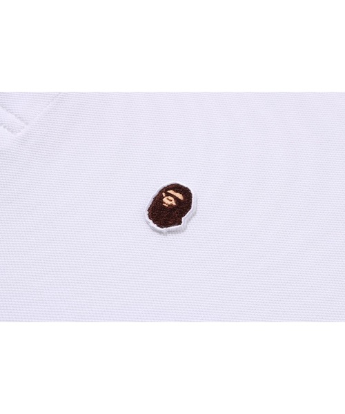 A BATHING APE（アベイシングエイプ）の「ONE POINT WIDE POLO SHIRT（ポロシャツ・レディース・ホワイト・MEDIUM/SMALL）」の3枚目の写真
