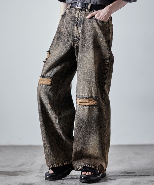完売品　CLEL ヴェイルドダメージデニム　Mサイズ CLEL】Veiled Damage Denim / ヴェイルドダメージデニム（デニム