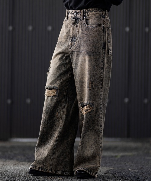 CLEL ヴェイルドダメージデニム CLEL】Veiled Damage Denim / ヴェイルドダメージデニム（デニム