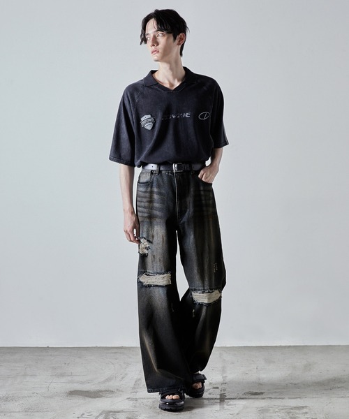 CLEL（クレイル）の「【CLEL】Veiled Damage Denim / ヴェイルド