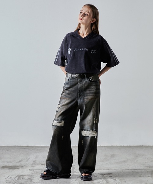 【CLEL】Veiled Damage Denim / ヴェイルドダメージデニム CLEL】Veiled Damage Denim / ヴェイルドダメージデニム（デニム