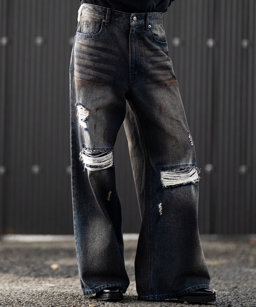 CLEL（クレイル）の「【CLEL】Veiled Damage Denim / ヴェイルド