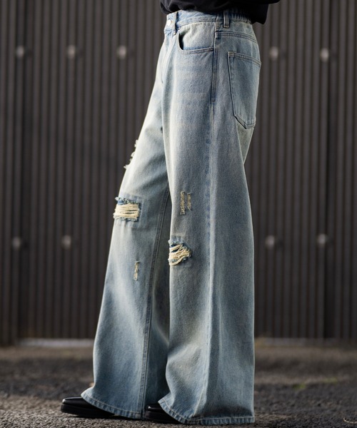 CLEL】Veiled Damage Denim / ヴェイルドダメージデニム（デニム