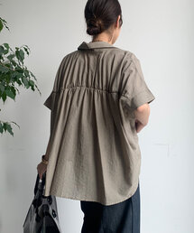 DouDou | バックシャーリングスキッパーシャツ(シャツ/ブラウス)