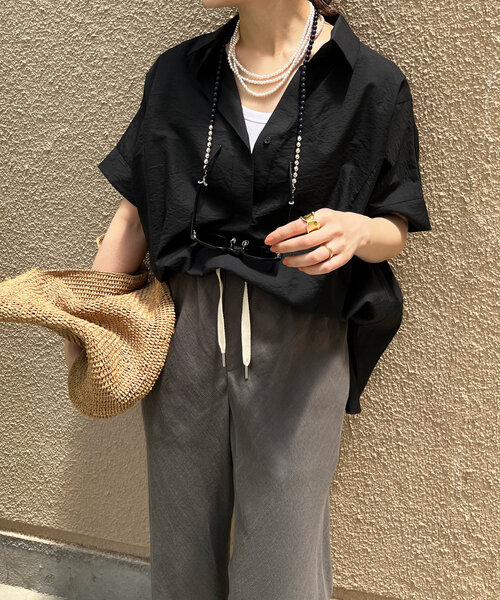 セール】バックシャーリングスキッパーシャツ（シャツ/ブラウス