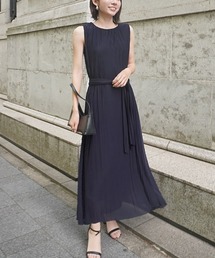 ランダムプリーツシアーロングワンピース