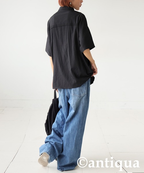 antiqua（アンティカ）の「テープデザインシャツ（シャツ/ブラウス・レディース・ホワイト/ブラック・ONESIZE）」の13枚目の写真