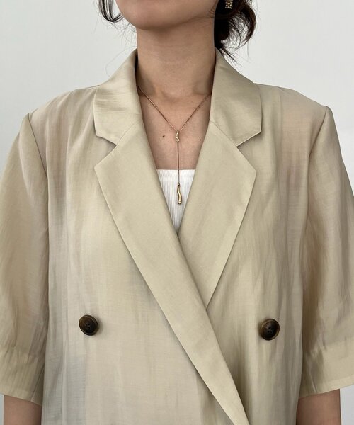 カプリシューレマージュ ⭐︎24ss 美品✨半袖シアーシャツジャケット CAPRICIEUX LE'MAGE（カプリシューレマージュ）の「半袖シアー