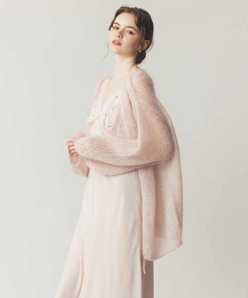 ME COUTURE（ミークチュール）の「2wayキッドモヘヤシアーニット（ニット/セーター・レディース・オフホワイト/ピンク/ベビーピンク/ピンクベージュ・FREE）」の12枚目の写真