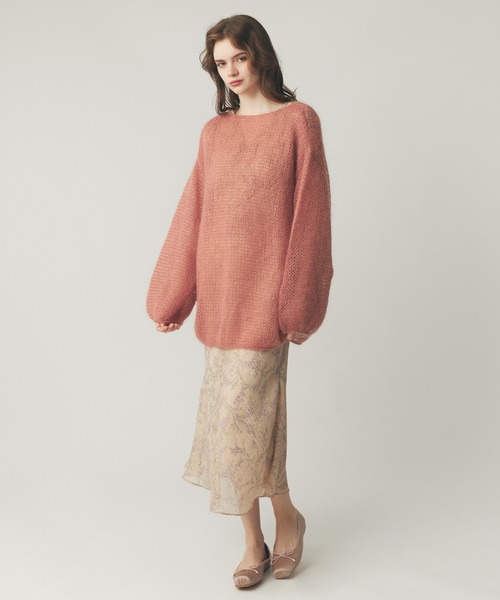 ME COUTURE（ミークチュール）の「2wayキッドモヘヤシアーニット（ニット/セーター・レディース・オフホワイト/ピンク/ベビーピンク/ピンクベージュ・FREE）」の10枚目の写真