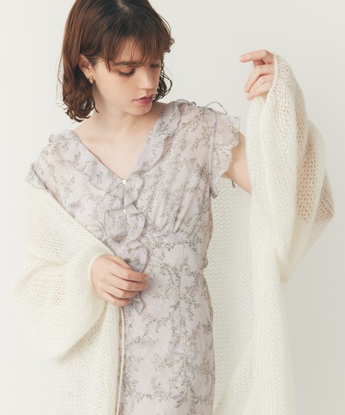 ME COUTURE（ミークチュール）の「2wayキッドモヘヤシアーニット（ニット/セーター・レディース・オフホワイト/ピンク/ベビーピンク/ピンクベージュ・FREE）」の14枚目の写真