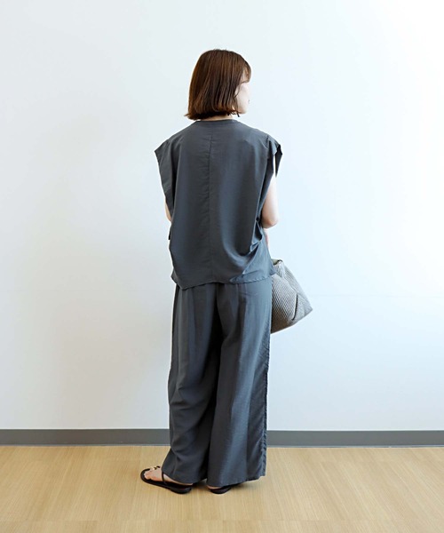 新品未使用　sirone　パンツ ペアスキンピンタックストレートパンツ 【Pierrot】【スピード