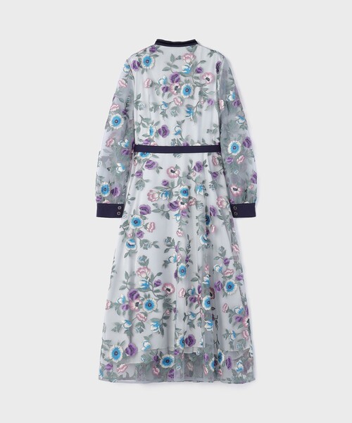 GRACE CONTINENTAL(グレースコンチネンタル)の「マルチ刺繍フレアワンピース(ワンピース・レディース・ブラック/グレー・38/36)」の7枚目の写真