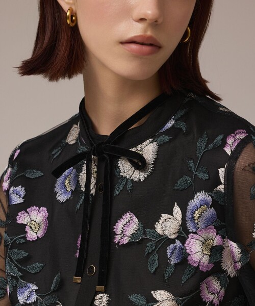 マルチ刺繍フレアワンピース（ワンピース）｜GRACE CONTINENTAL